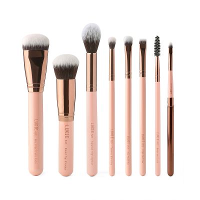 LUXIE Complete Face Brush Set - Rose Gold